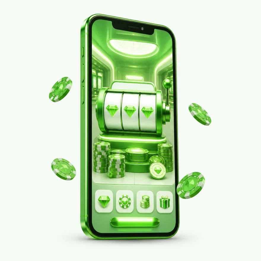 Smartphone with glowing screen — Candyland Casino