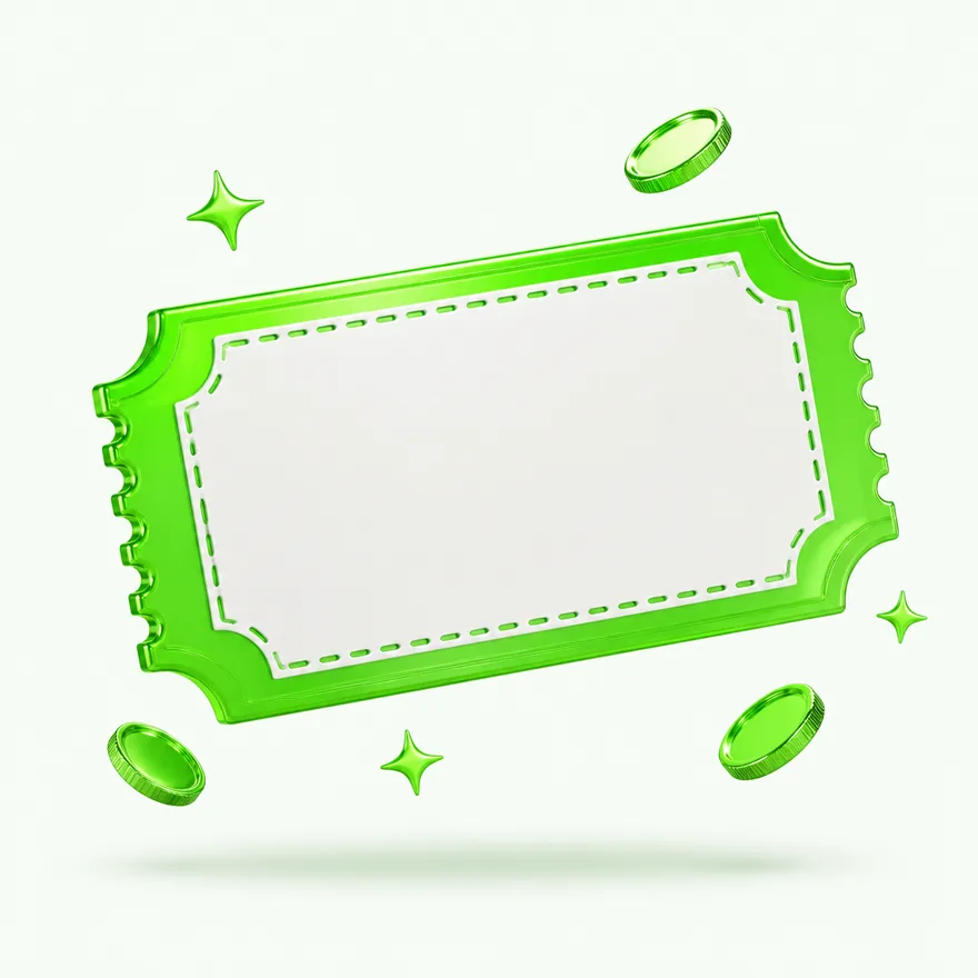 Blank coupon ticket — Candyland Casino