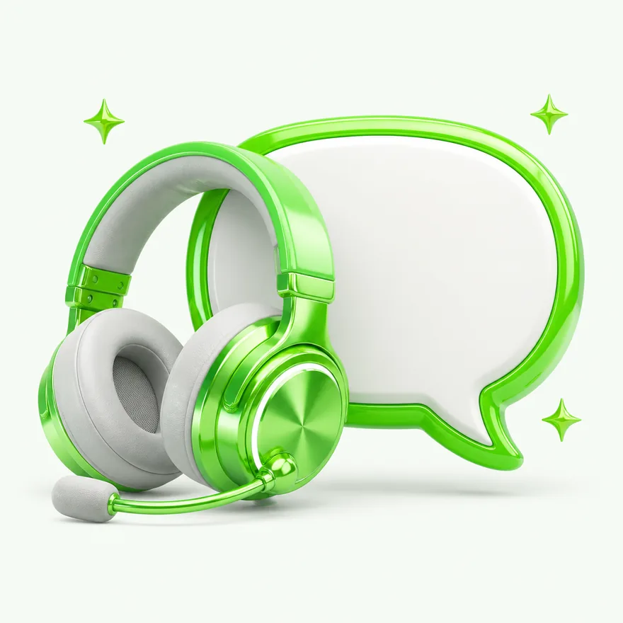 Headset with speech bubble — Candyland Casino