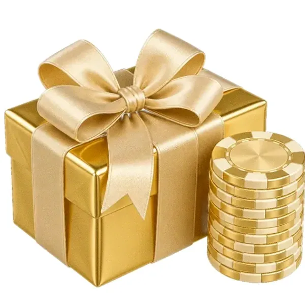 Gift box and chips — Candyland Casino