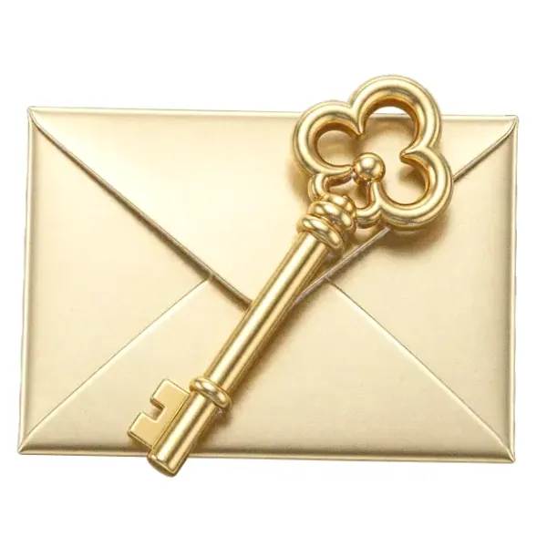 Key on envelope — Candyland Casino