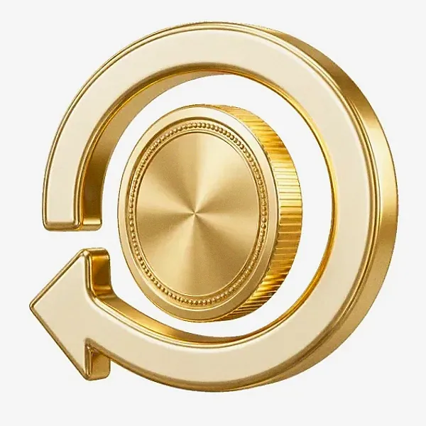 Coin with circular arrow — Candyland Casino