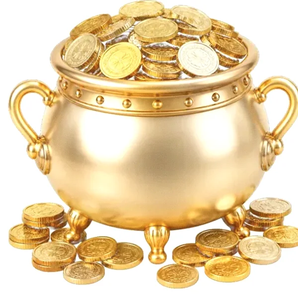 Coin-filled cauldron — Candyland Casino