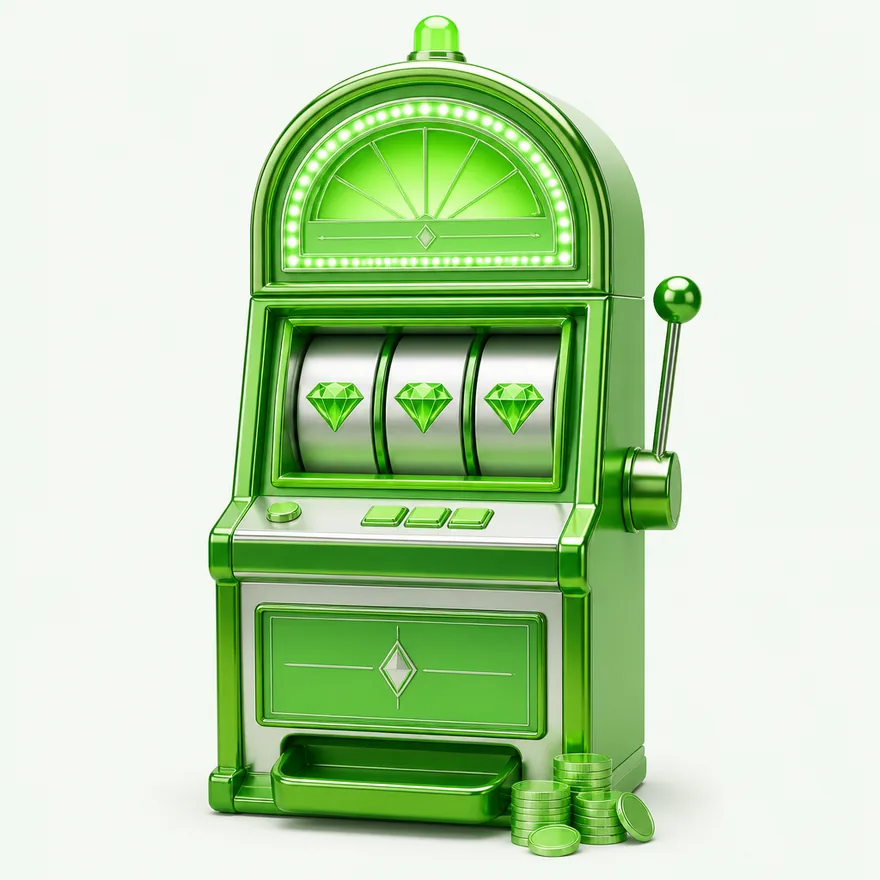 Slot cabinet with marquee — Candyland Casino