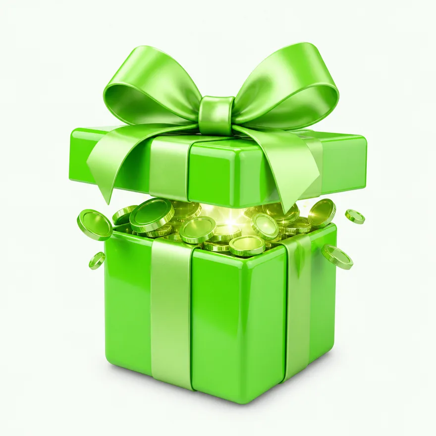 Ribbon-tied gift box — Candyland Casino